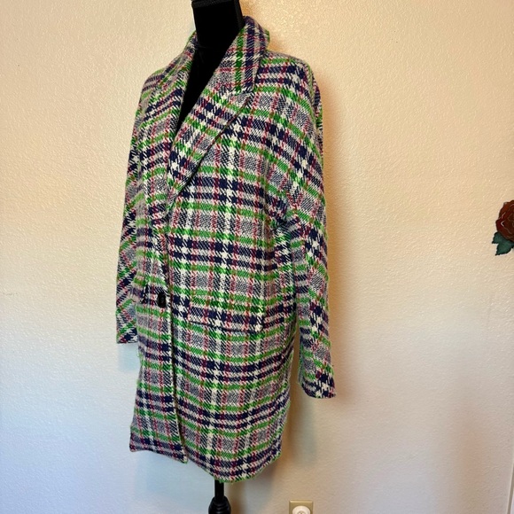 ASTR The Label Keller Plaid Wool Blend Coat Plaid Size Medium - Picture 5 of 15